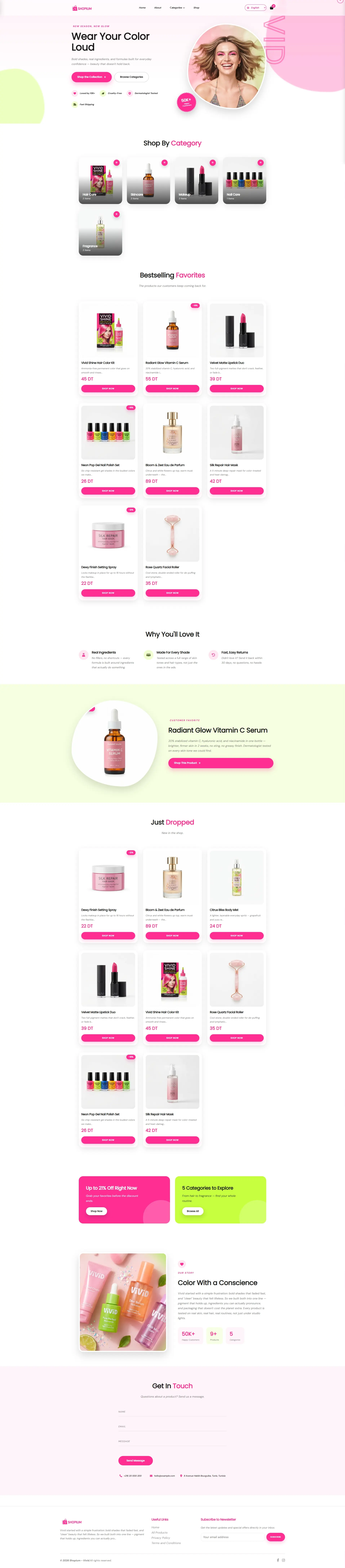 Vivid — sportswear online store template by Shopium